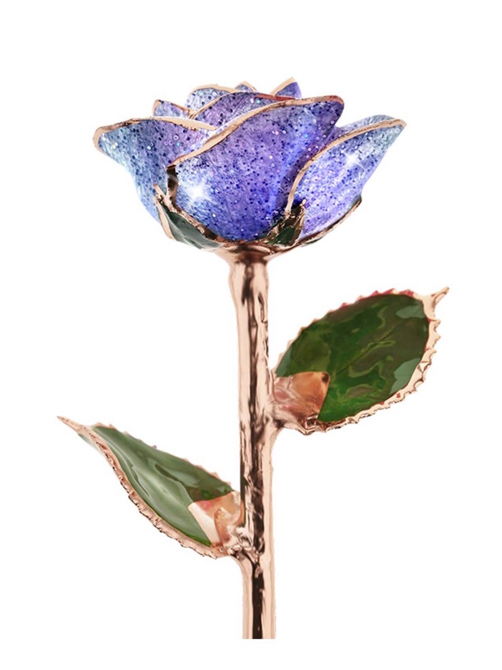24K Gold-Dipped Real Eternal Rose – Periwinkle NEW WTHOUT BOX